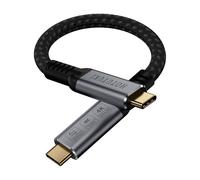 HOTUTUKI cable usb vers usbc c court 15 cm Compatible avec Thunderbolt 4/3,20Gbps Transfert de données Câble USB 3.2 Gen2, 240W 20V/5A usbc charge rapide, Transmission vidéo 4K pour moniteurs