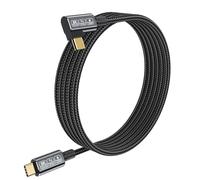 HOTUTUKI Câble USB4 90 Degrés Thunderbolt 4 - 240W avec Transfert de Données 40 Gbps, 8K @ 60Hz HDR, USB C vers USB C pour Hub, Dock, PC, eGUP (2M)