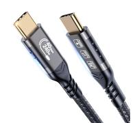 HOTUTUKI Câble USB4 pour Thunderbolt 4, Données 40Gbps, 8K@60Hz, 240W 48V/5A PD3.1 USB-C vers USB-C Compatible avec MacBook, Dock, SSD, Display, eGPU,1m