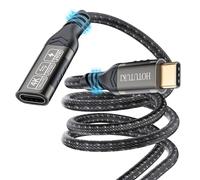 HOTUTUKI rallonge USB c Male Femelle 2m, 240W PD 5A QC 3.1, USB C 3.2 Gen 2 Charge Rapide, Câble Extension Type C Vidéo 4K 60Hz Data 20Gbps Compatible avec Hub/Dell XPS/USB C Charger