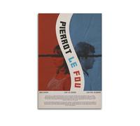 hotv Poster décoratif sur toile Pierrot Le Fou - Décoration murale - Décoration d'intérieur - 30 x 45 cm - Style sans cadre