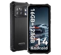 HOTWAV Cyber 13 Téléphone Portable Incassable,16Go+128Go Noir