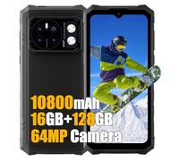 HOTWAV Cyber 13 Telephone Portable Incassable 2025, 16Go+128Go+1TB TF Android 14 Téléphone Débloqué, 10800mAh, 64MP+16MP, 6.6" HD+ Smartphone Incassable Etanche, Dual 4G, 5G WiFi, GPS, NFC, OTG, FM