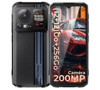 HOTWAV Cyber 15 Smartphone Robuste 200MP 12+ 256Go, 6,6'' FHD+ 6280mAh IP68 Téléphone 4G Écran Secondaire Arrière-Noir