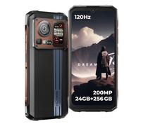 HOTWAV Cyber 15 Telephone Portable Incassable, 24(12+12)Go+256Go/TF-2To, 200MP+32MP Caméra, 6,6" FHD+ 2K, 6280mAh, Octa-Core, Téléphone Incassable Android 13, Super Night Scene, IP68/NFC/Face ID Gold