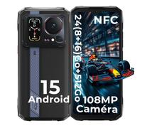 HOTWAV Cyber 16 Pro Téléphone Portable Incassable, 24Go+512Go/TF 2To, Batterie 6280mAh, 108MP+32MP Caméra, Écran 6.6" FHD+ 120Hz Android 15 Smartphone Incassable, Dual SIM 4G, NFC, Face ID, OTG, GPS