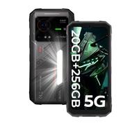 HOTWAV Hyper 7 5G Téléphones Portables Débloqués 2025, 10800 mAh, 20 Go + 256 Go / 2To TF Smartphone Android 14, 6,6" FHD+, 280LM Campinglicht, 64MP + 32MP, Face ID/NFC/OTG/GPS/FM, Noir (Noir)