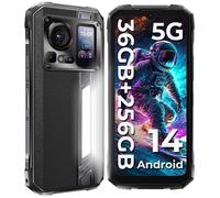 HOTWAV Hyper 7 Pro 5G Smartphone Robuste 36Go+256Go 6,6"" FHD+ 2,4K 120Hz 10800mAh 200MP Caméra Téléphone Incassable Android 14 Noir