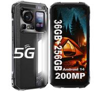 HOTWAV Hyper 7 Pro 5G Téléphone Portable Incassable 36Go+256Go Smartphone Robuste 10800mAh 200MP 120Hz 6.6""FHD+ NFC Android 14,