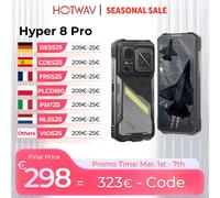 HOTWAV Hyper 8 Pro Smartphone robuste 125dB haut-parleur Lound 55W charge rapide 5G téléphone portable 12000mAh 108MP 12GB 512GB téléphone portable Hyper 8 Pro