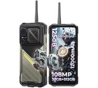 HOTWAV Hyper 8 Ultra 5G Smartphone Robuste 32+512Go 6.78"" 12000mAh Telephone Portable Incassable Android 15 108MP Dural SIM/NFC Noir