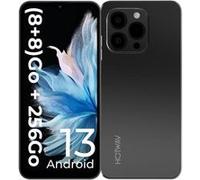 HOTWAV Note 13 Pro Smartphone Pas Cher 6.6'' HD+ 5160mAh 8Go + 256Go 50MP Android 13 Téléphone Portable 4G Double Sim NFC - Noir Noir G