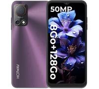 HOTWAV Note 13 Smartphone Pas Cher-Cadeaux Noël- 6.6 Pouces HD+ 5160mAh 4+128Go Caméra 50MP Téléphone Portable - Violet