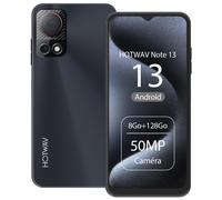 HOTWAV Note 13 Téléphone Portable, 8Go+128Go Noir