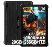 HOTWAV R10 Pro Tablette Incassable 2025-20Go + 256Go/TF 1To Android 14 Tablette, 10080mAh Battery, ¿¿cran 10.1"" HD+ Tablette Tactile, 13MP+5MP, Octa Core, Dual SIM 4G, Face ID, IP68&IP69K, GPS, OTG