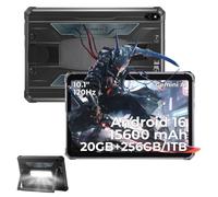 HOTWAV R7 Pro Android 16 20Go+256Go/1To 15600mAh 10.1" Tablette Incassable | 20MP+5MP,120 Hz,Lampe de Camping,IA Gemini, Double SIM/ IP68 et IP69K MIL-STD-81OH/Face ID/GPS/OTG/Wi-Fi 5 Tablette Android