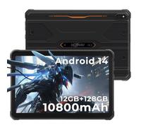HOTWAV R8 12Go+128Go/TF 1To 10800mAh 10.1" Android 14 Tablette Incassable | 13MP+5MP Caméra HD+ Octa-Core Tablette Chantier, Dual SIM/4G/WLAN 5GHz/IP68&IP69K/Face ID/GPS/OTG, Orange