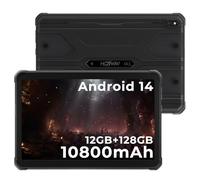 HOTWAV R8 Tablette Incassable (2025), 12GB + 128GB/TF 1TB Tablette Tactile, 10800mAh Battery, Écran 10.1" HD+, Android 14 Tablette, 13MP+5MP/Octa-Core/Dual SIM 4G/WLAN 5G/IP68&IP69K/Face ID/GPS/OTG