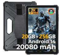 HOTWAV R9 Pro 2025 Tablette Tactile Incassable 11 Pouce, 20080mAh Telephone Incassable, Ecran 2K FHD+, 20Go+256Go+2To, Android 14 Tablet IP68, 64MP+16MP, 2 Haut-Parleur Stéréo,4G LTE,5G WiFi,GPS,OTG