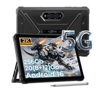 HOTWAV R9 Pro Max Tablette Robuste 20Go RAM/256Go ROM Batterie 20080mAh Écran 11"" 2K PC Tactile Tablet 5G Dual SIM Android 16 Noir