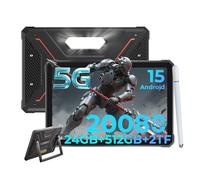 HOTWAV R9 Ultra 5G Tablette Incassable, 24Go + 512Go/TF 2To Android 15 | Tablette Tactile Écran 11" 2K FHD+ Tablette avec Stylet, 20080mAh, 64MP+16MP, Dual SIM/WLAN 5/Octa Core/AI/IP68&IP69K/OTG