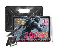 HOTWAV R9 Ultra 5G Tablette Incassable, 24Go + 512Go/TF 2To Android 15 Tablette Tactile, Écran 11" 2K FHD+ Tablette avec Stylet, 20080mAh, 64MP+16MP, Dual SIM/WLAN 5/Octa Core/Gemin AI/IP68&IP69K/OTG