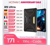 HOTWAV R9 Ultra 5G tablette robuste 8GB 512GB 20080mAh Android 15 Pad 11 ''FHD + 2K affichage 64MP Super Camping lumière tablette PC R9 Ultra Black