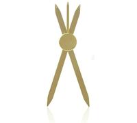 HOTWE Outil de mesure des sourcils pour cartographie, boussole en acier inoxydable pour microblading eyeliner maquillage semi-permanent (doré)