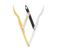 HOTWE Règle pochoir à sourcils pour microblading, règle d'équilibre de positionnement à trois points pour maquillage semi-permanent, outils de mesure de caliper de rapport d'or