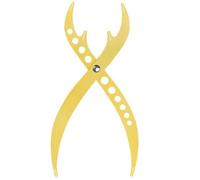 HOTWE Règle pour le rapport d'or des sourcils, outil de mesure de maquillage 1:0,618, pied à coulisse de marquage des sourcils, eyeliner lèvres, outils de tatouage semi-permanents (doré)