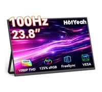 HotYeah - Moniteur portable 23,8 pouces 100 Hz, 1080p FHD 100 % sRGB IPS USB-C HDMI grand moniteur externe, 2ème écran pour les jeux à domicile avec support réglable à 180° pour MacBook