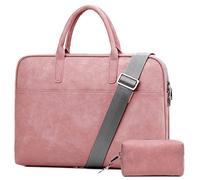 HotYou 15-15.6 Pouces Sac à Main Homme Porte-Documents Oxford Sacoche Business Serviettes Pochette d'Ordinateur Sac Bandoulière,Paquet d'accessoires, Pink Version 1 Set