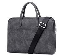 HotYou 15-15.6 Pouces Sac à Main Homme Porte-Documents Oxford Sacoche Business Serviettes Pochette d'Ordinateur Sac Bandoulière, Noir Version 2