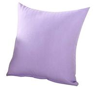 HotYou 2 Pièces Toile de Coussin, Housse de Coussin décorative Taie d'oreiller carrée,décorative, avec Fermeture à glissière Invisible,Violet Clair,60 * 60 CM