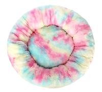 HotYou Lit Peluche pour Chien de Taille Petit Moyenne Grand - Lit d'intérieur en Forme de Beignet pour Chat - Panier Rond pour Chaton,Pink 6,100 CM（<25KG）