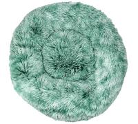 HotYou Lit Peluche pour Chien de Taille Petit Moyenne Grand - Lit d'intérieur en Forme de Beignet pour Chat - Panier Rond pour Chaton,Vert 3,40 CM(<2.5KG)