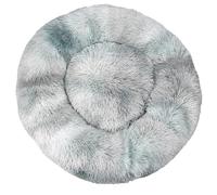 HotYou Lit Peluche pour Chien de Taille Petit Moyenne Grand - Lit d'intérieur en Forme de Beignet pour Chat - Panier Rond pour Chaton,Gris 4,110 CM(<35KG)
