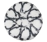 HotYou Lit Peluche pour Chien de Taille Petit Moyenne Grand - Lit d'intérieur en Forme de Beignet pour Chat - Panier Rond pour Chaton,Blanc Noir,50 CM(<5KG)
