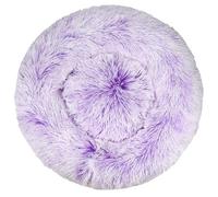 HotYou Lit Peluche pour Chien de Taille Petit Moyenne Grand - Lit d'intérieur en Forme de Beignet pour Chat - Panier Rond pour Chaton,Violet 2,80 CM(<25KG)