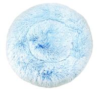 HotYou Lit Peluche pour Chien de Taille Petit Moyenne Grand - Lit d'intérieur en Forme de Beignet pour Chat - Panier Rond pour Chaton,Bleu 6,50 CM(<5KG)