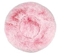 HotYou Lit Peluche pour Chien de Taille Petit Moyenne Grand - Lit d'intérieur en Forme de Beignet pour Chat - Panier Rond pour Chaton,Pink 5,110 CM(<35KG)