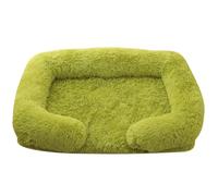 HotYou Panier pour Chien Orthopédique,Coussin Dehoussable, Peluche,Canapé Lavable de Chat, Antidérapant, Lit de Chien avec Doublure Imperméable,Vert 4,L 80 * 53 CM（<15KG）