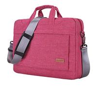HotYou Sac à Bandoulière 15 Pouces Ordinateur Portable, 15" Sacoche Notebook pour Dell Alienware/MacBook/Lenovo/HP, Voyage, Entreprise, Université et Bureau,Rouge,15 Pouces