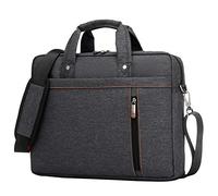HotYou Sac à Main en Nylon Sacoche Porte Documents Serviettes Pochette pour Ordinateur Portable 17 Pouces, Version 1 Noir