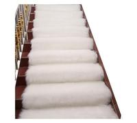 HotYou Tapis en Peau de Mouton Synthétique, Tapis Fausse Fourrure, Carpette Moelleuse pour décoration d'escalier, Chambre, canapé, Sol, Studio de Photographie,Blanc,90 * 24 CM