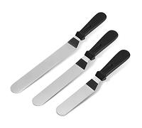 Hotype Crème Spatules, Spatule à Glaçage en Acier Inoxydable, Spatule Patisserie, Spatule Et Grattoir pour La Cuisine Et Le Gâteau De Cuisson, 3 Pièces