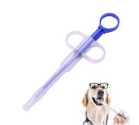 Houdao Lance Pilule Chat Distributeur de pillules pour Chat avec Pointe Souple de sécurité réutilisable Plastique seringue medicaments Animaux pour Chats Chiens Bébé Animaux(Bleu)