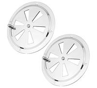 Houdao Lot de 2 plaques de ventilation de 125 mm en acier inoxydable verrouillables pour ventilateur rond réglable pour fumoir, bateau, camping-car, maison, yacht, 2 pièces