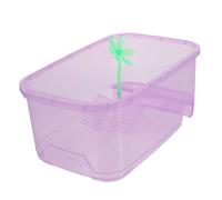 HOUDERCO 1 Coffret Réservoir De Tortue Table De Tortue Transporteur Trousse Race Cage Poisson Animal De Compagnie Réservoir Reptile Caméléon Débardeur Tortue Plastique Violet,Mauve