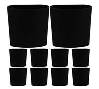 HOUDERCO 10 Pièces Panier Suspendu en Plastique, Petit Bac Suspendu Noir Porte-gobelet, Organisation pour Chariot de Salon de Beauté, Professionnels